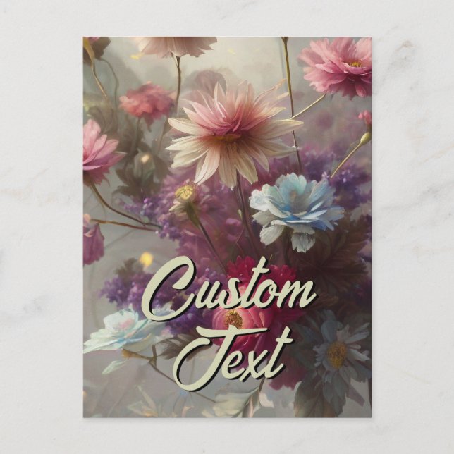 Votre modèle de fleurs mixtes de texte personnalis (Devant)