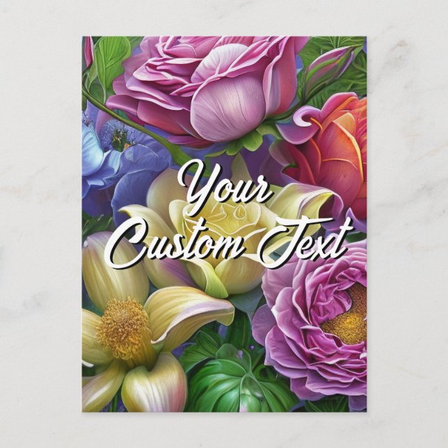 Votre modèle de fleurs mixtes de texte personnalis (Devant)