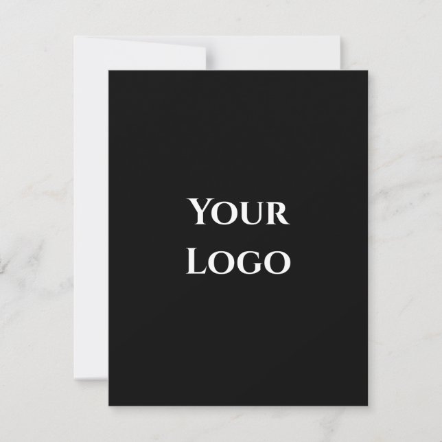 Votre modèle de logo carte de design simple noir (Devant)