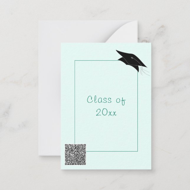 Votre modèle d'invitation de remise de diplôme QR  (Dos)