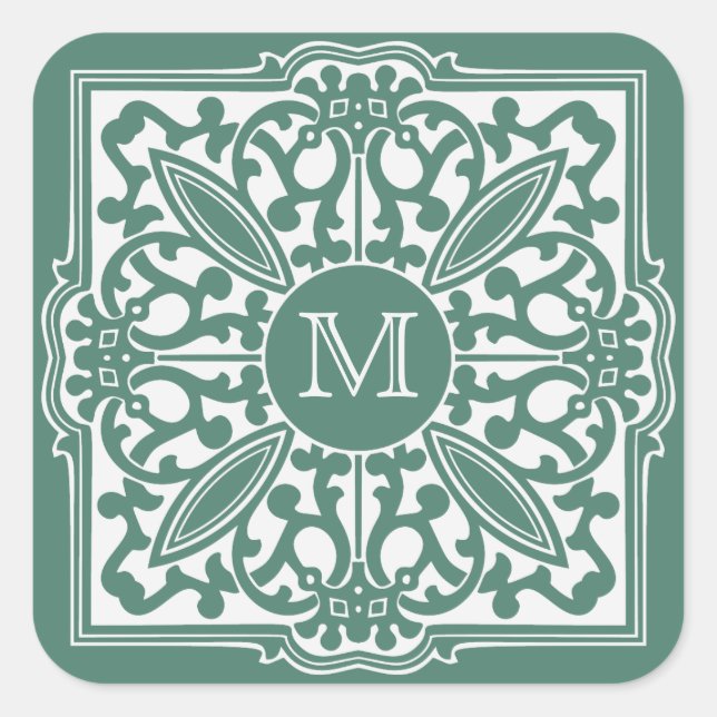 VOTRE MONOGRAM en cadre décoratif autocollants per (Devant)