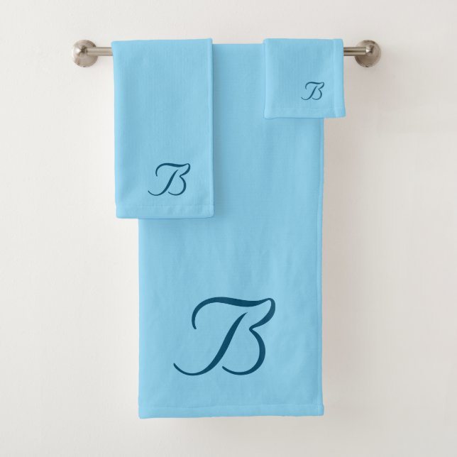 Votre Monogramme B Bleu Clair  (En situation)