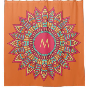 Votre Monogramme dans un rideau de douche Boho Fra