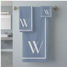 Votre monogramme en couleur denim délavé