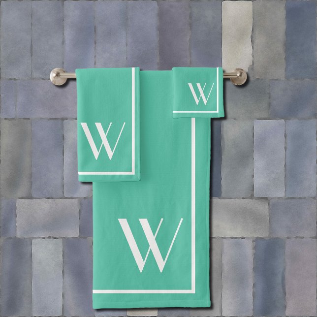 Votre monogramme en couleur vert Biscay (Créateur téléchargé)