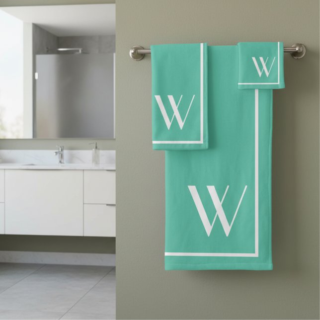 Votre monogramme en couleur Vert Biscaye (Créateur téléchargé)