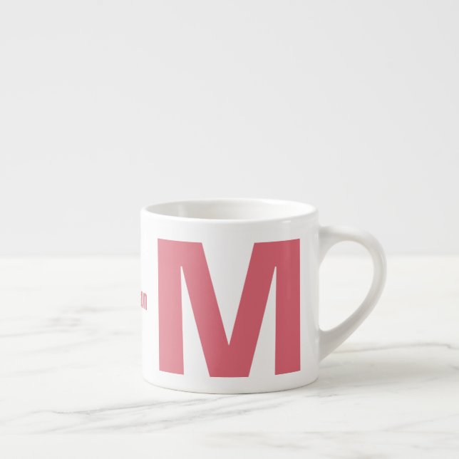 Votre monogramme et nom espresso mug (Droite)