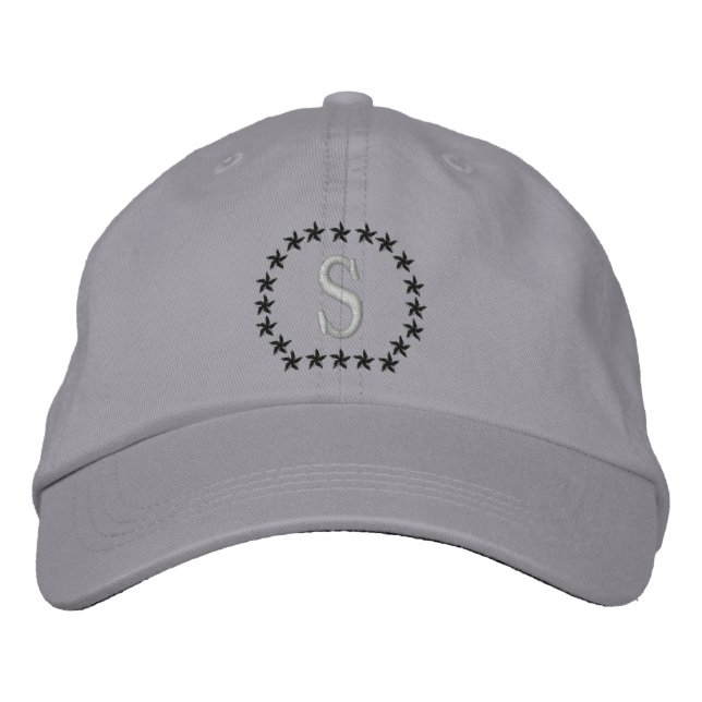 Votre Monogramme Lettre simple Casquette Étoiles B (Devant)