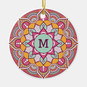 Votre monogramme personnalisé Boho ornement