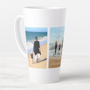 Votre mug de latte de collage de photos de famille