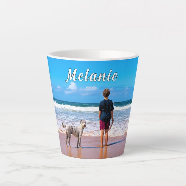Votre mug de latte photo d'animal de compagnie ave (Devant)