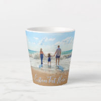 Votre Mug en latte photo préférée avec du texte pe