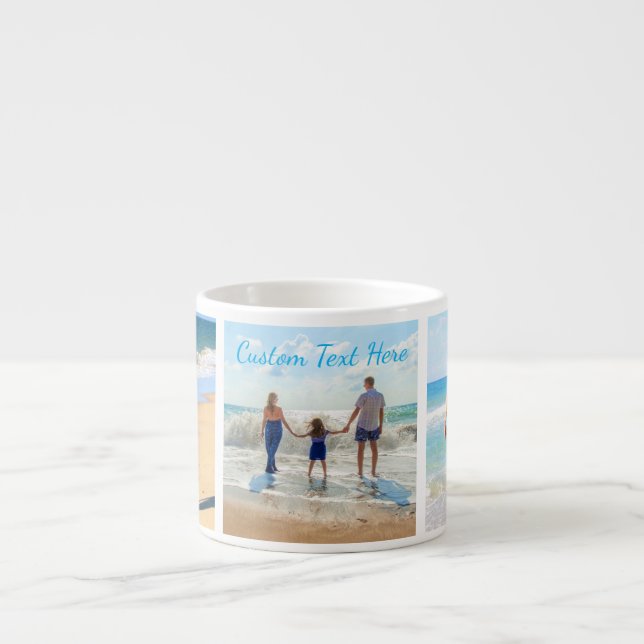 Votre mug expresso avec collage de photos et texte (Devant)