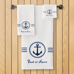 Votre Nom Avec La Ancre Moderne De La Mer