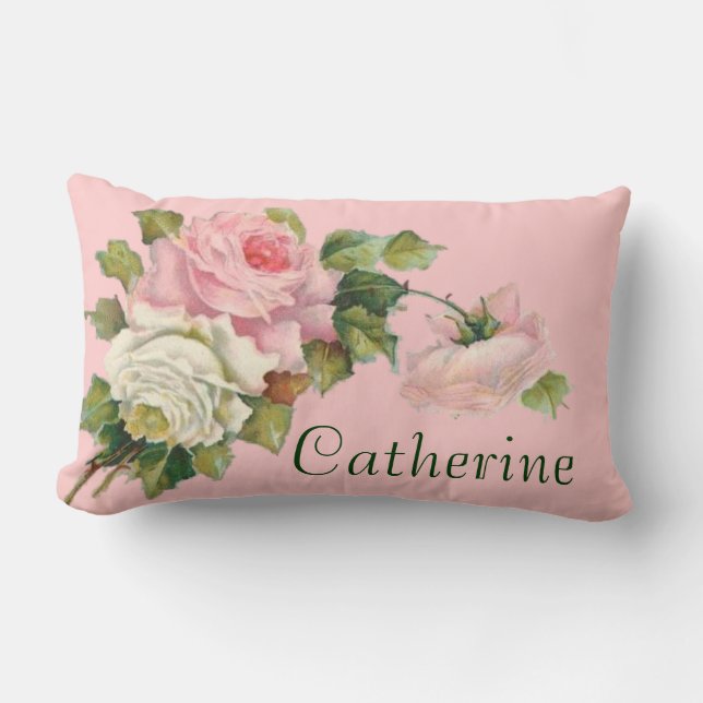 Votre nom avec le jet assez rose de coussin de (Recto)