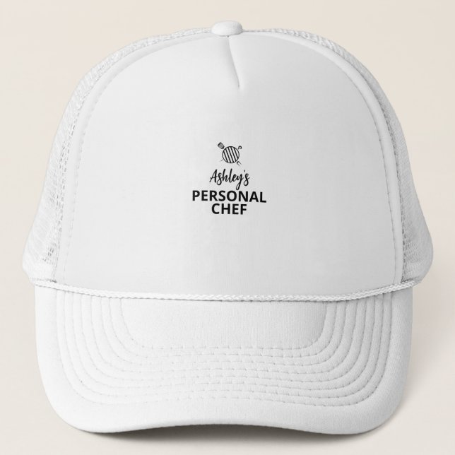 Votre NOM Chef Personnel, casquette Grill, Personn (Devant)