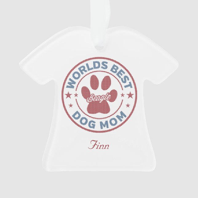 Votre nom Chien Maman Beagle Douille moche (devant)