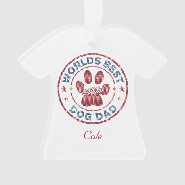 Votre nom Chien Papa Akita Douille moche (devant)