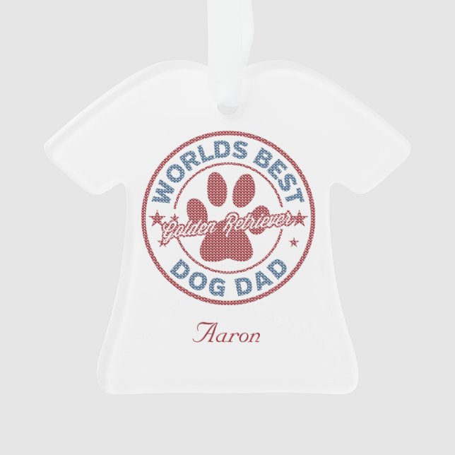 Votre nom Chien Papa Golden Retriever Doux moche (devant)