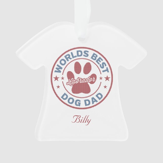 Votre nom Chien Papa Labrador Chandail laid (devant)