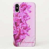 Votre nom coque iphone rose orchidée