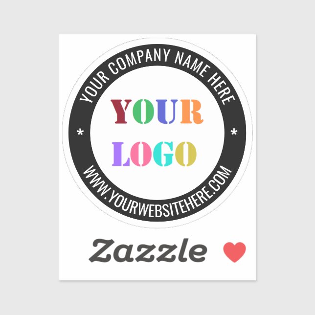 Votre nom de logo Site Web et couleurs Sticker Tim (Feuille)