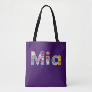 Votre nom en lettres florales artistiques / Sac fo