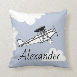 Votre nom ici Coussin de nuages d'avion