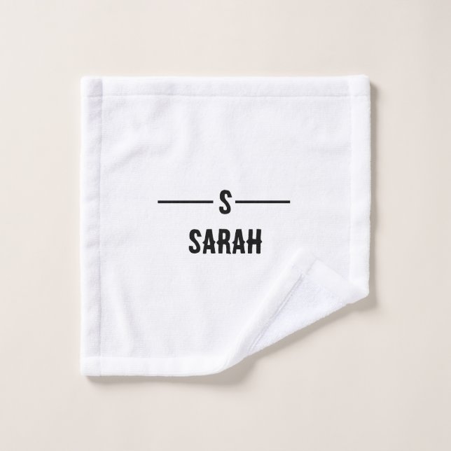 Votre nom ici - Simple serviette personnalisée (Gant de toilette)