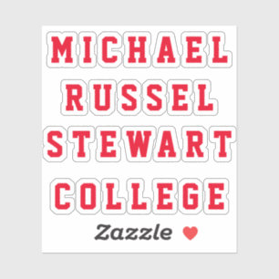 Votre nom ou texte 4 lignes autocollants transpare