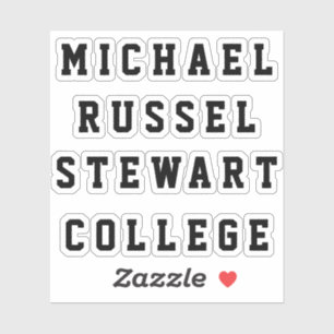 Votre nom ou texte 4 lignes Stickers transparents