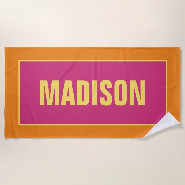 Votre NOM serviette de plage (Devant)