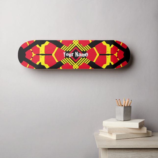 Votre nom Skateboard personnalisable (Art mural (Horz))
