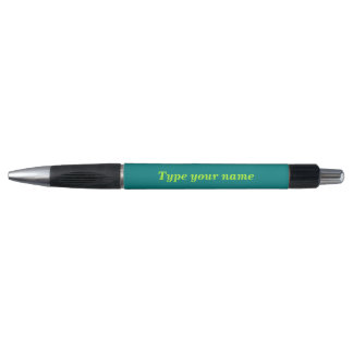 Votre nom sur fût Turquoise avec stylo à poignée e