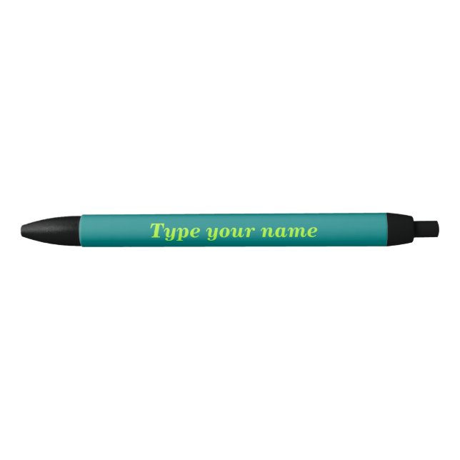 Votre nom sur le fût Turquoise de stylo d'encre (Devant)