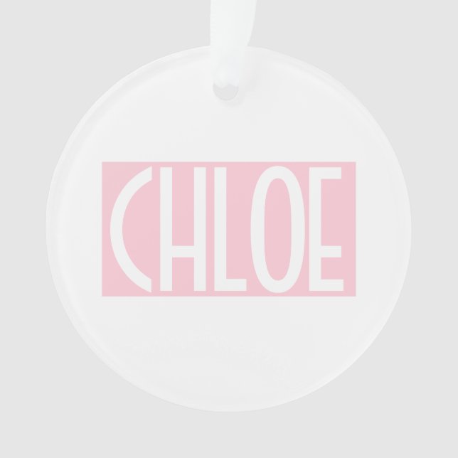 Votre nom | Texte blanc gras sur rose clair (devant)