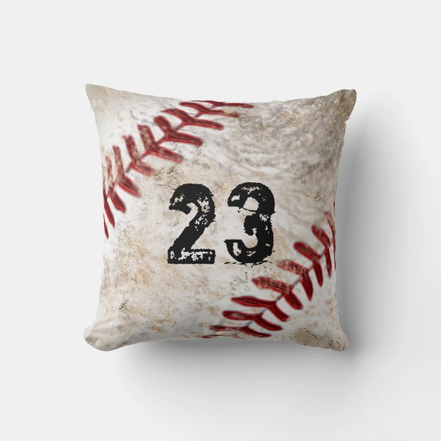Votre nombre du Jersey, coussin sale de base-ball (Recto)