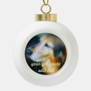 Votre ornement de boule de Noël de photo d'animal