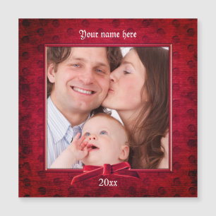 Votre photo Cadre photo texturé rouge profond