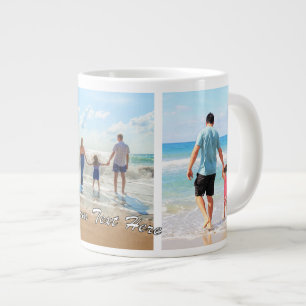 Votre photo Collage cadeau Mug avec nom de texte p