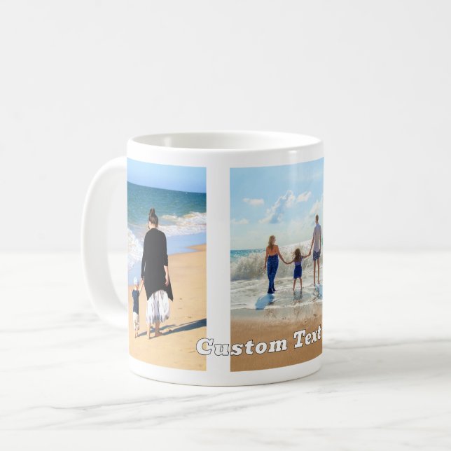 Votre photo Collage de café Mug Cadeau et texte pe (Devant gauche)
