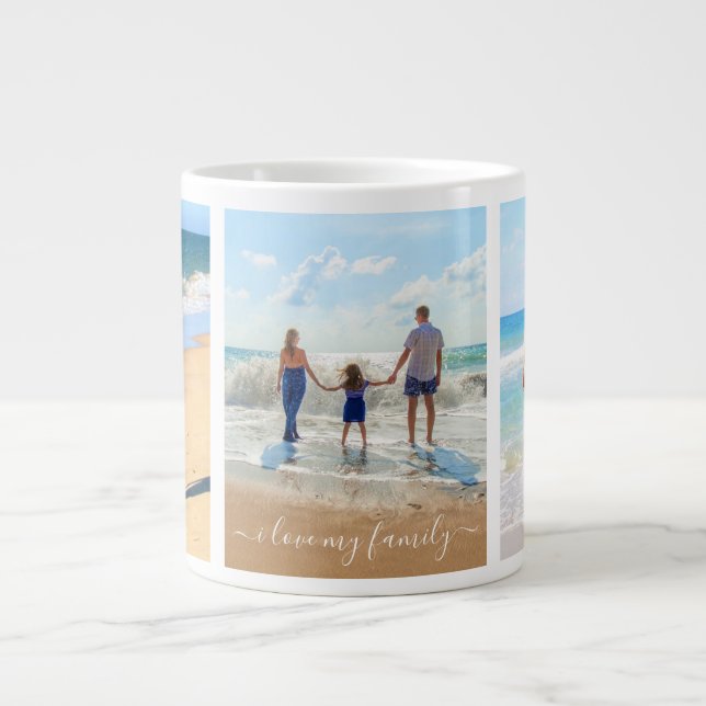 Votre photo Collage Mug Cadeau - I Love My Family (Devant)