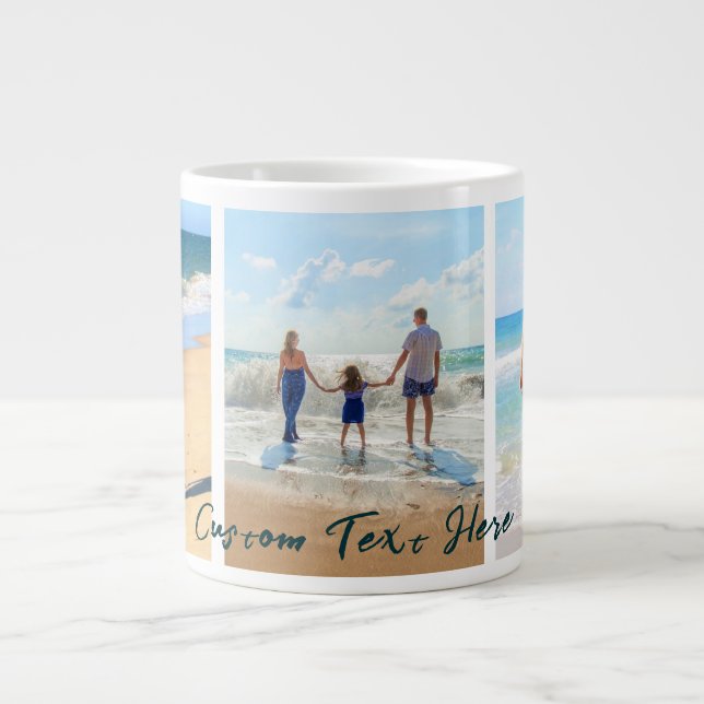 Votre photo Collage Mug café avec texte personnali (Devant)
