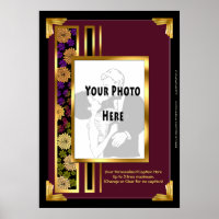 Votre photo dans un cadre Art déco bourguignon