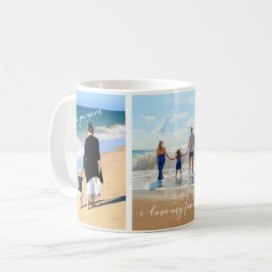 Votre photo de famille Collage Café Mug Texte pers