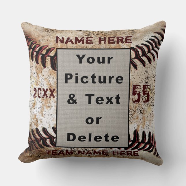 Votre photo et oreiller de lancer de baseball pers (Recto)