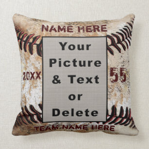 Votre photo et oreiller de lancer de baseball pers