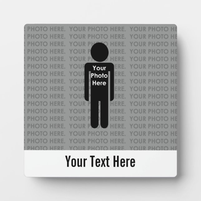 Votre photo et votre texte ici Plaque photo person (Devant)