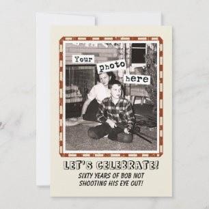 Votre Photo Invitation Vintage Cowboy Party