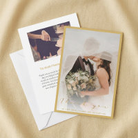 Votre photo mariage, script or et merci de la fron